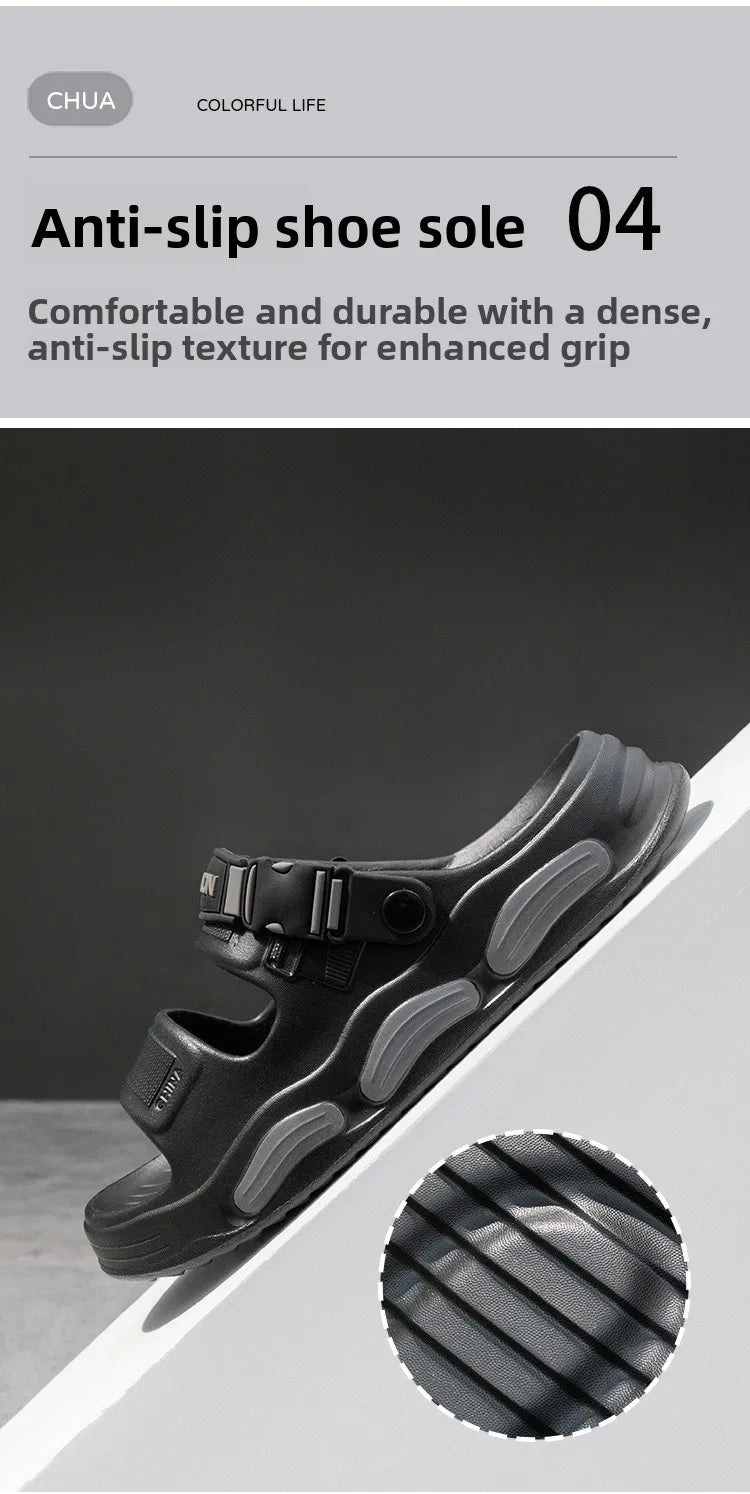 New lightweight and soft cloud like men's sandals and slippers for summer outings, durable and thick soled, anti slip