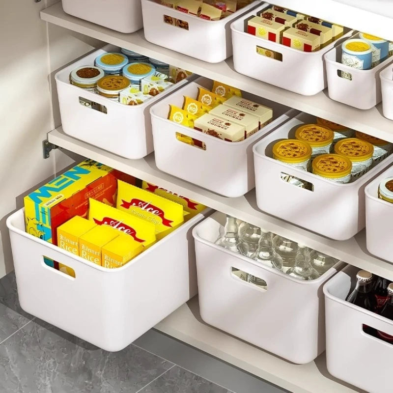 Elegant Japanese-Inspired Kitchen Organizer Multi-Compartment Drawer Storage Convenient Snack Basket for Home Use