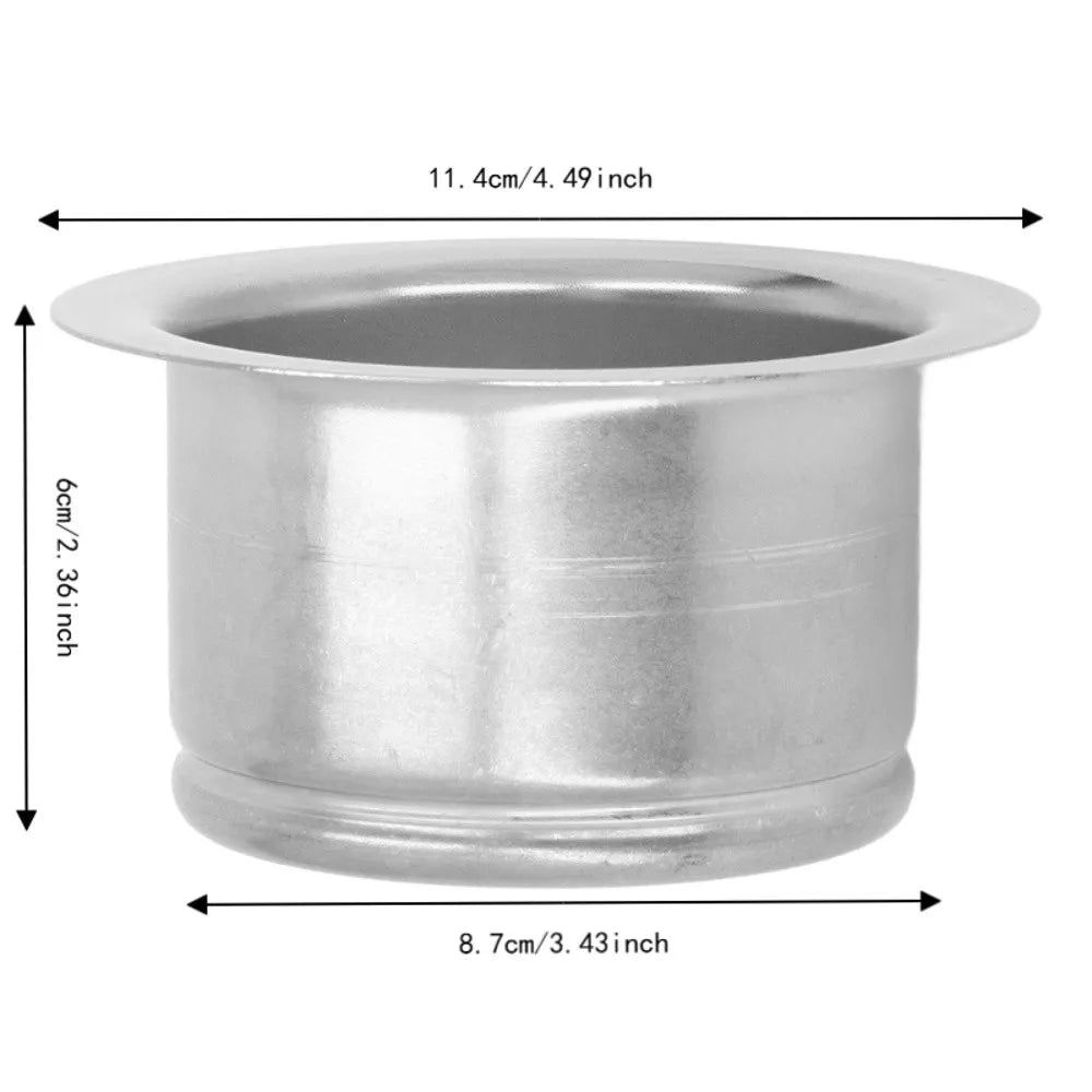 Stainless Steel Extended Sink Flange Silver Deep Garbage Disposal Flange Kitchen Sink Flange Garbage Disposal Connection