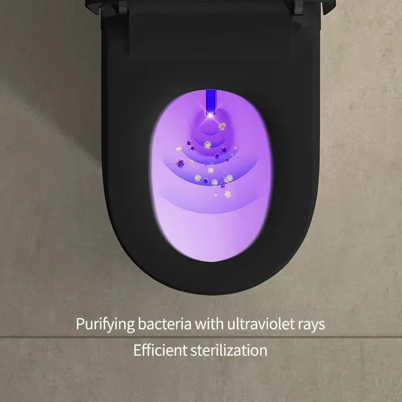 Modern Luxury Auto Sensor Flush European Bathroom Ceramic Automatic Wc Black Smart Toilet