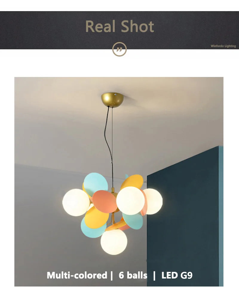 Colourful Branch Chandelier for Bedroom Living Room Acrylic Hanging Lamps Lustre Mood Ceiling Light Modern Led Chandeliers