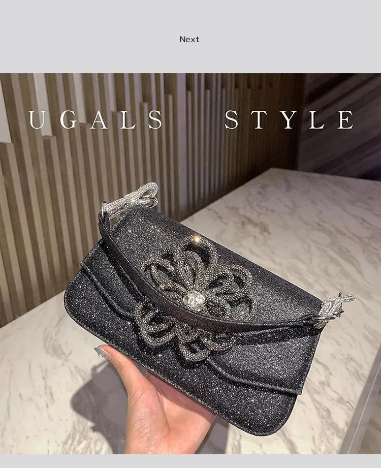 Bling Shiny Clutch Purse For Wedding Party Women Handbag Luxury Glitter Rhinestones Diamond Evening Bag Female Crossbody Bag
