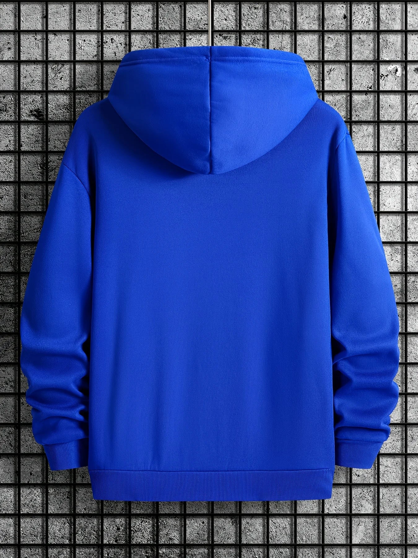 Men's autumn and winter casual fashionable loose hooded sweatshirt Paris letter printed long sleeved warm pullover