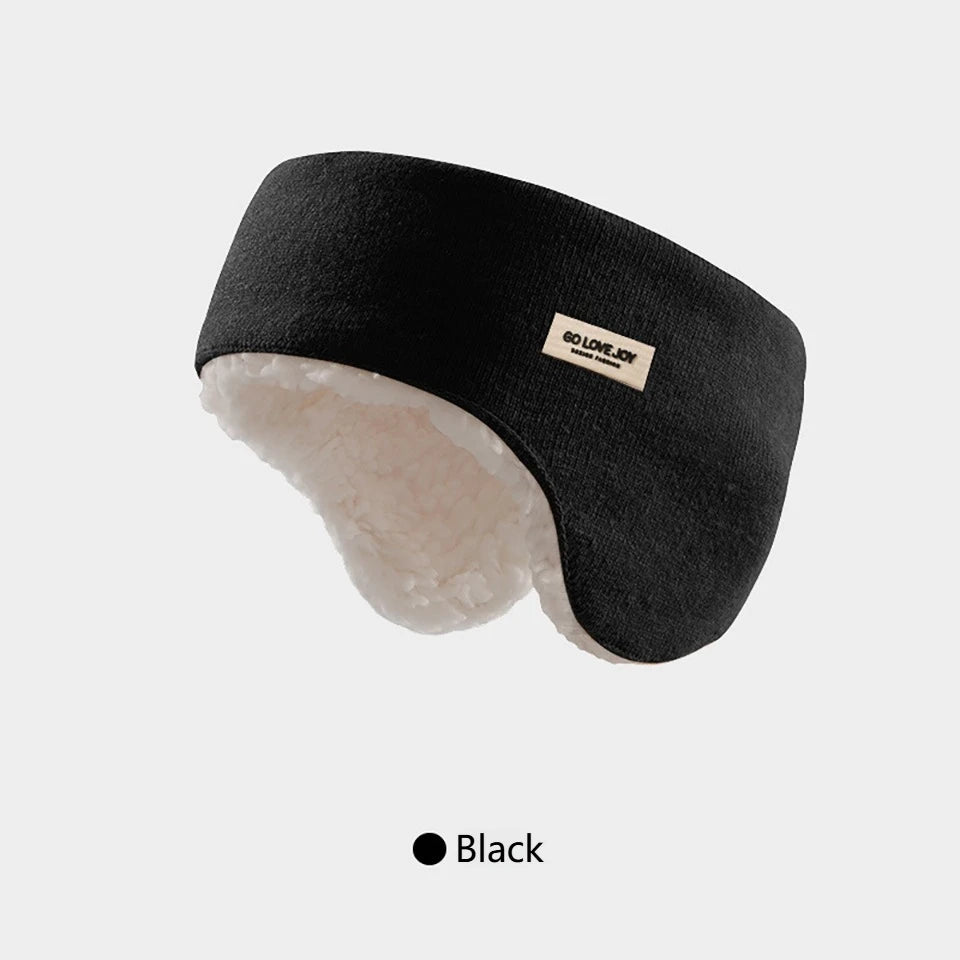 GTUBIKE Winter Earmuffs Headwear Anti-cold Warm Thickened Fleece Ear Protection Head Cover Windproof Thermal Running Headband