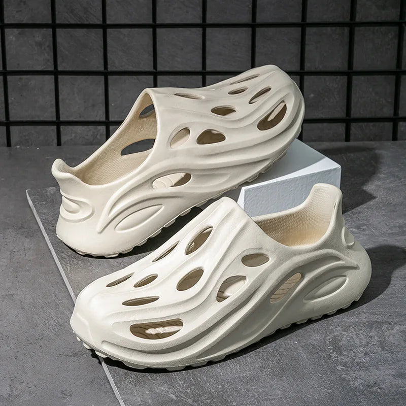 Men's Hollow Shoes, Men's Outer Shoes, Men's Breathable Wading Shoes, Men's Outdoor Hiking Beach Shoes, Men's Sandals