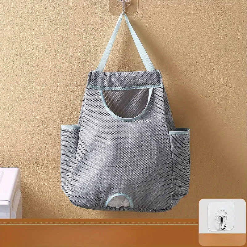 Kitchen Wall Mounted Garbage Bag Storage Bag, Hanging Plastic Bag Organizer With Hooks