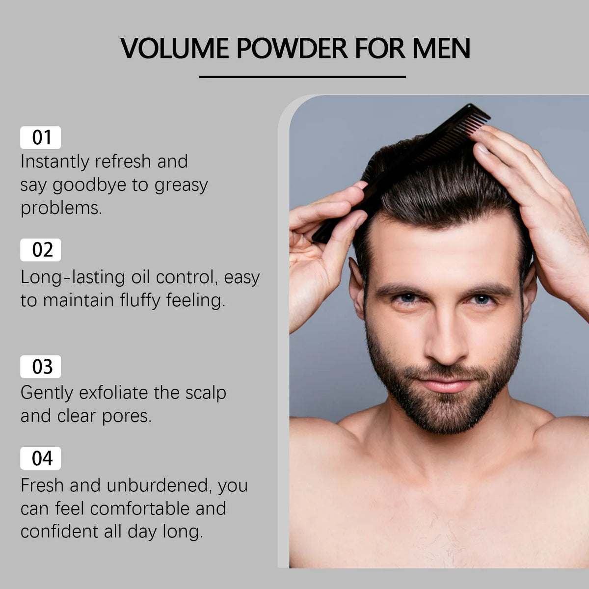 Volumizing Styling Hair Powder Absorb Excess Increase Hair Volume Oil Control Instantly Voluminous Fresh Grease-Free man women