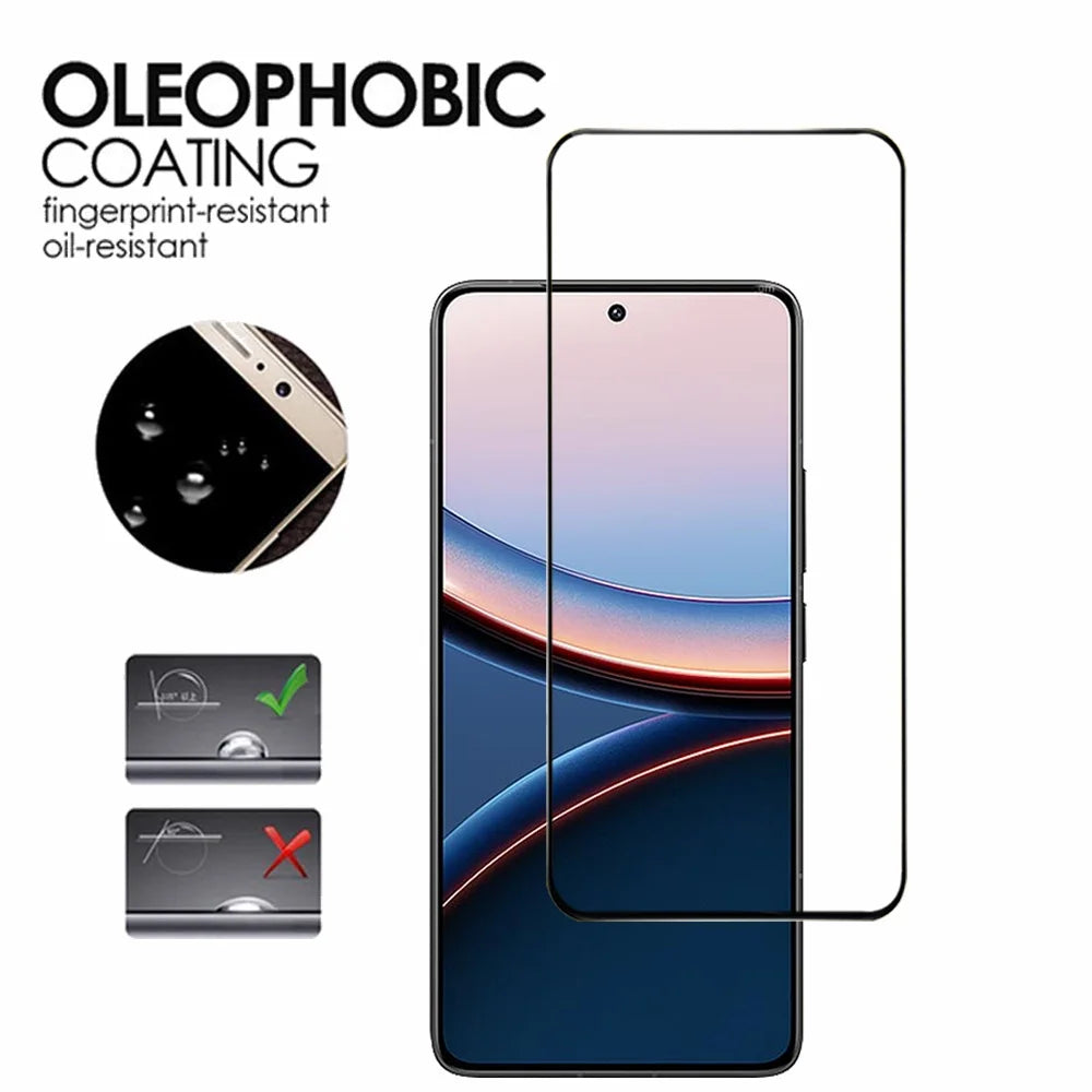 Tempered Glass For Poco F8 F7 Ultra X7 X6 F6 Pro 5G Screen Protector PocoX6 Pro Front Glass Poco M6 Pro Cristal Templado Poco X6 Pro Protector Pantalla Poko X5 F5 Pro Phone Protective Film