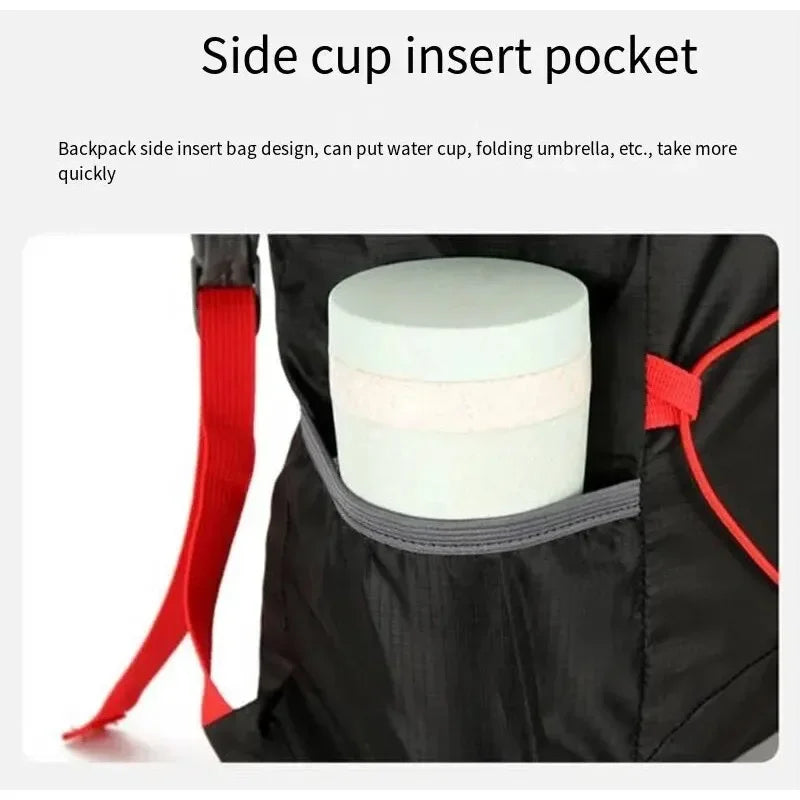 Camping Hiking Multifunctional Outdoor Folding Sports Backpack Ultra Lightweight Carrying Waterproof Nylon Fabric Fitness Bag