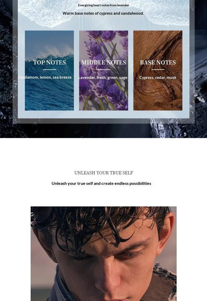 Brand 100ML Perfumes Sandalwood Men Perfume Spray Flirting Pheromone Ocean Long Lasting Gentleman Attract Valentine's Day Gift