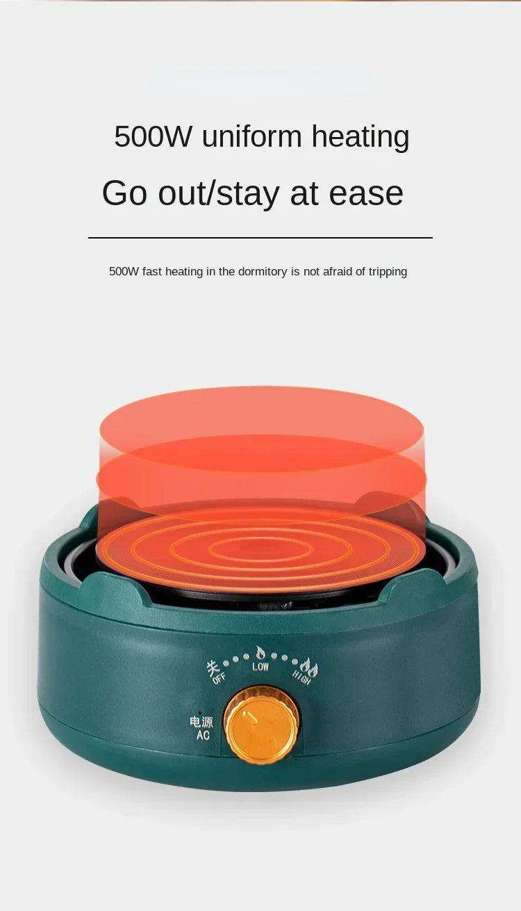 EU/US/UK New Electric Cookware Heating Base 500W Electric Heater Coffee Stove Home Manual Adjustable Temperature Cooking Heater