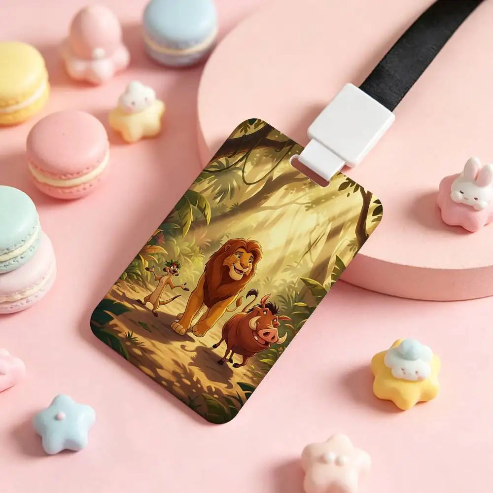 Cartoon T-The Lion King NFC Contactless Sliding Card Sleeve For Student Cards, Bus Cards, ID Cards, And Work Permits