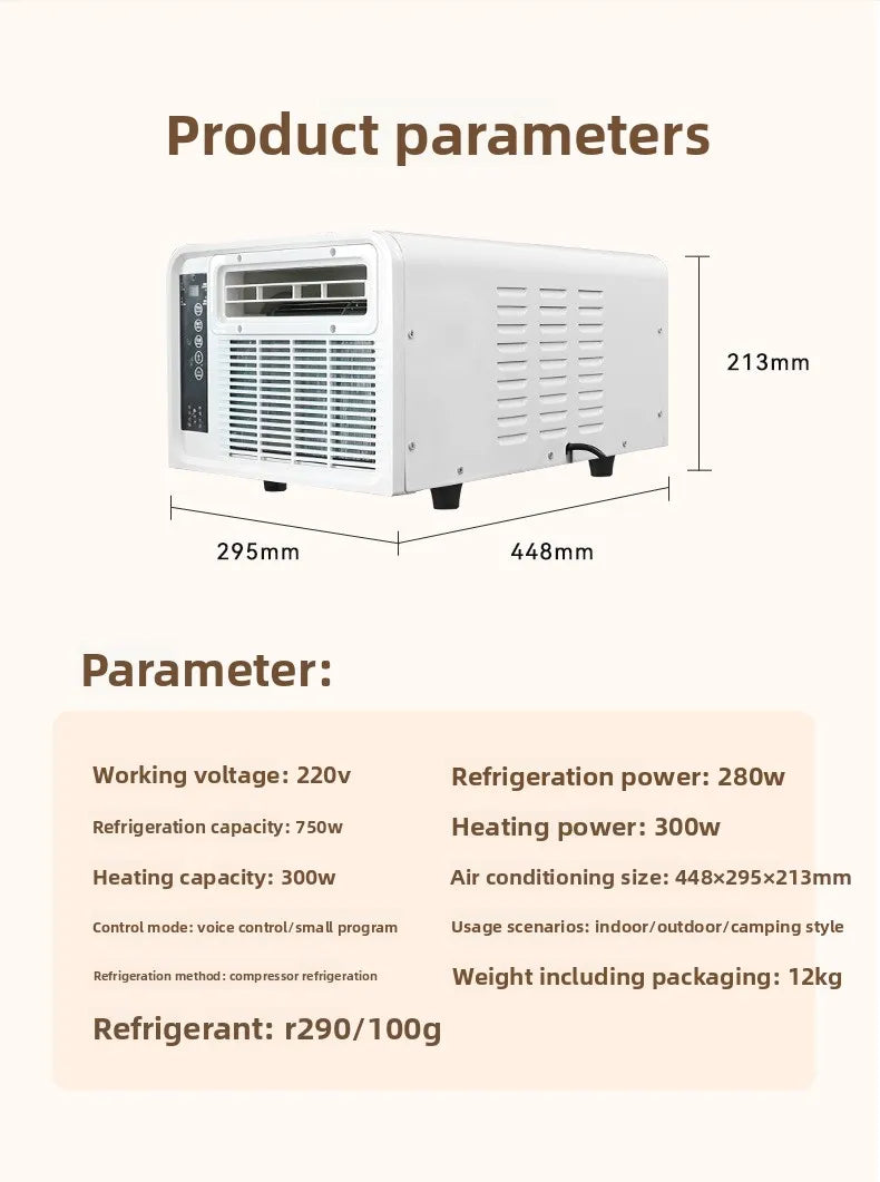 Superior High-value Portable Mobile Air Conditioner Dual-mode All-in-one Machine Camping Tent Small Air Conditioner