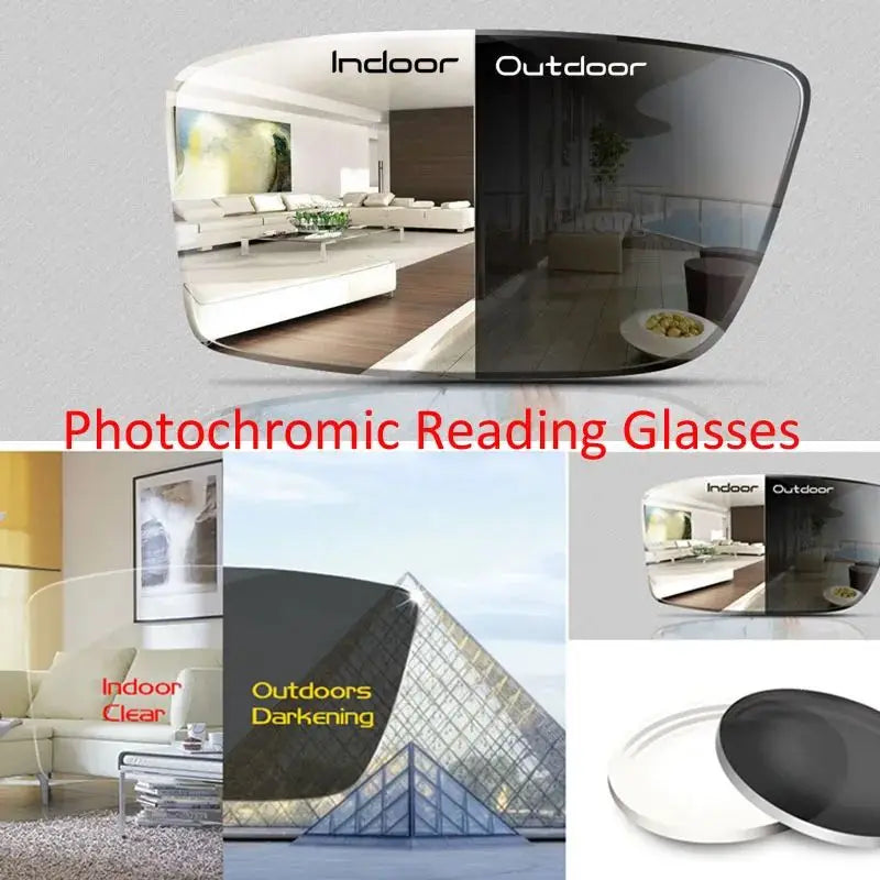 Sports Intelligent Photochromic Progressive Multifocal Reading Glasses Men Luxury Finished Near Far Sight Sunglasses 1.0-4.0