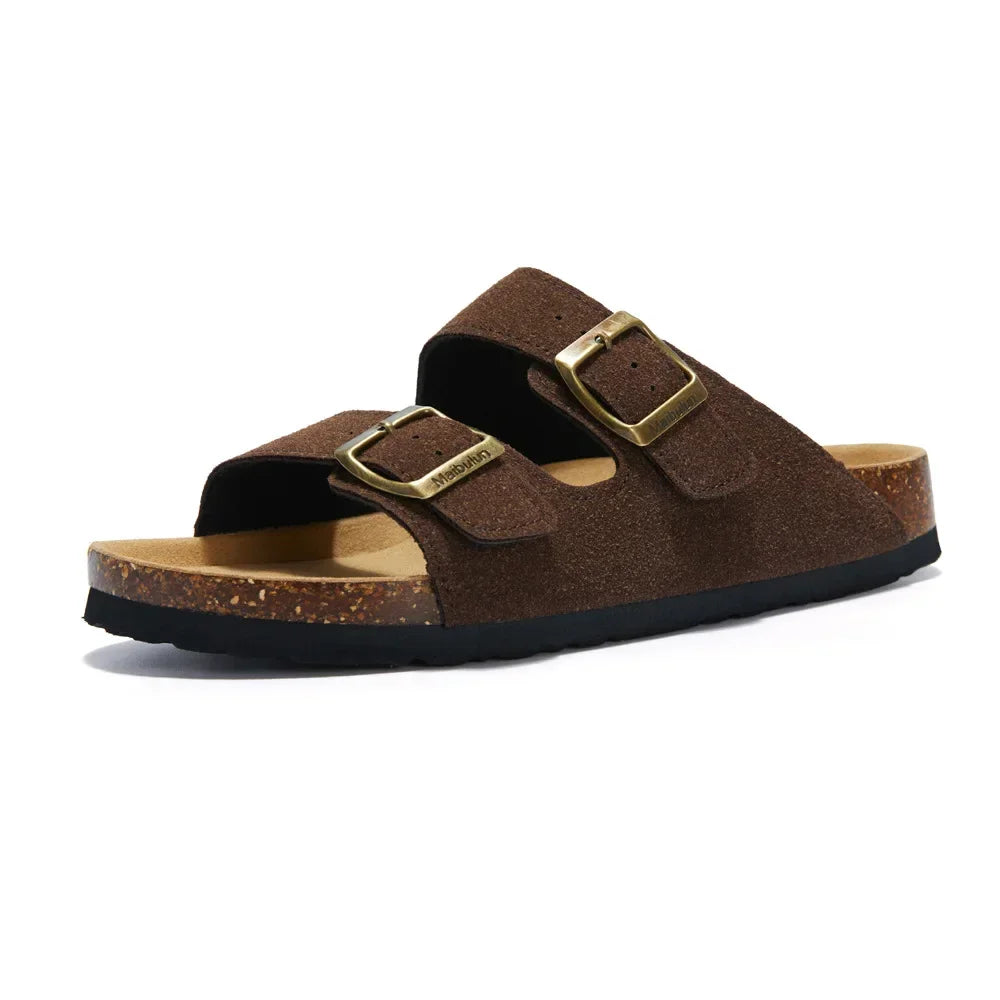 Flat Slippers For Women 2025 New Luxury Men Indoor Bottom Non Slip Cork Slippers Women's Beach Outdoor Home Flip Flops Sandals