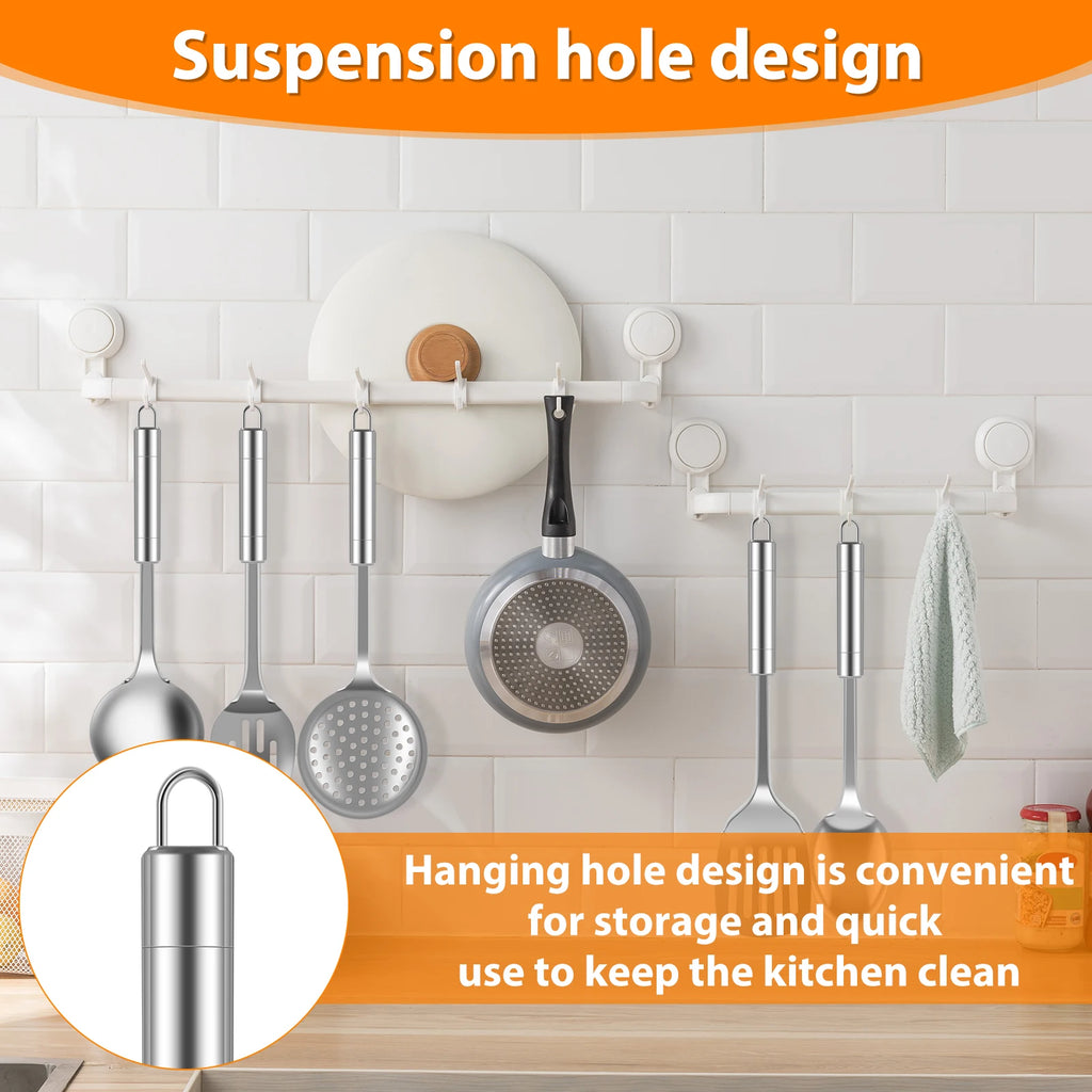 5/10Pcs Kitchen Cooking Utensils Set Durable Stainless Steel Cooking Tool Washable Spoons Spatula Utensils Kitchen Gadgets Tools