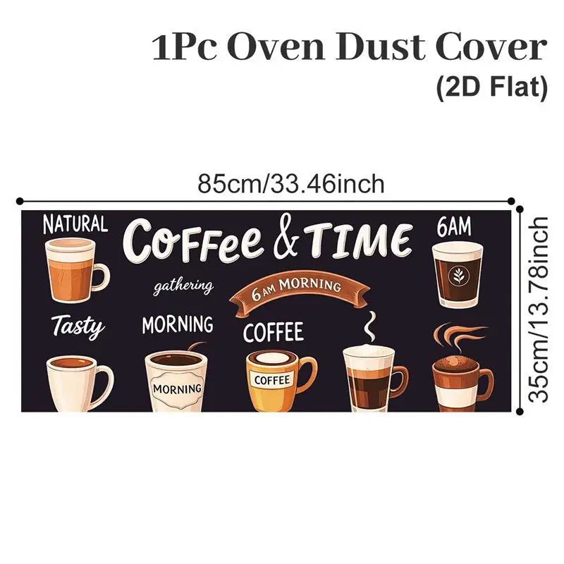 Microwave Oven Dust Cover 85x35cm Waterproof Oil Proof Stain Repellent Kitchen Countertop Appliance Protector