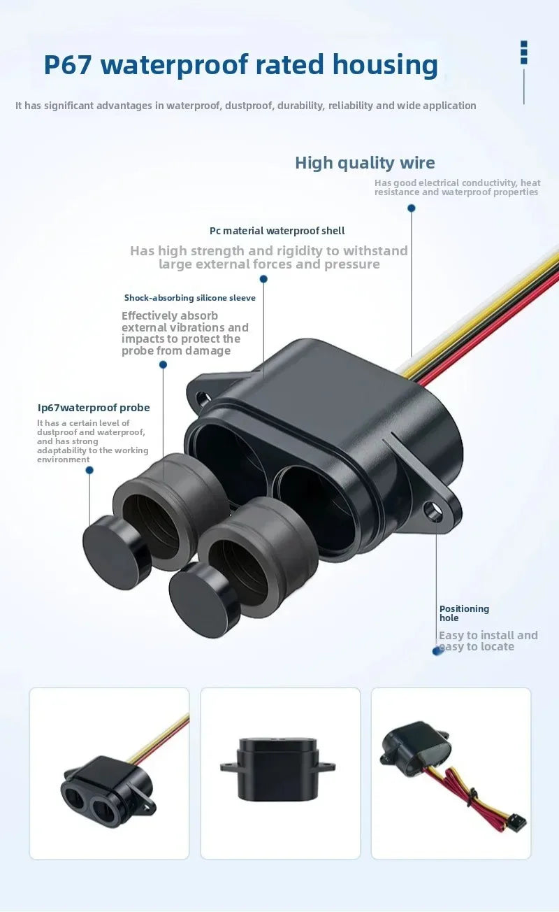 IP67 Waterproof Obstacle Avoid Module RS485 Ultrasonic Level Sensor Container Water Level Monitor