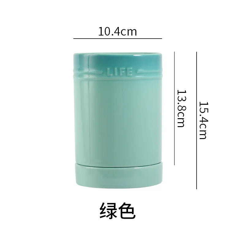Porcelain Kitchen Utensil Holder for Countertop,Ceramic Storage Organizer for Knives Spoons and Forks,Cooking Tools Container