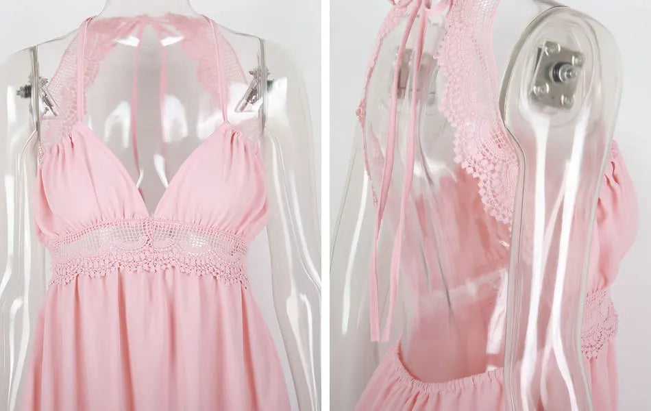 Sexy Strapless Floral  Waist Dress Cross-Border Elegant Cotton Blend Wrap Chest Style No Sleeve Summer New Arrival