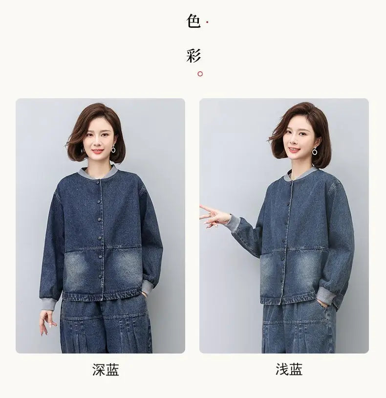 Retro Denim Coat For women Short style Spring autumn Thin 2026 New Loose Cowboy Baseball Jackets Women's Casual Tops Clothes
