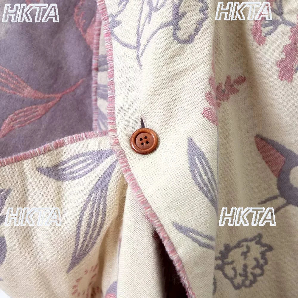 Niche Design Scarf Shawl Fashionable Versatile Cute Cartoon Thickened Double-sided Winter Warm Button Scarf Girls Dual-purpose