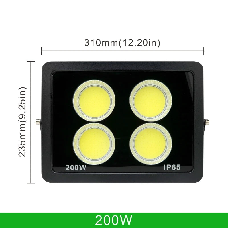 LED COB Floodlight 300W 200W 100W 50W Flood Light Outdoor Lighting 220V Spotlight IP65 Modern Waterproof Outdoor Led Garden Lamp