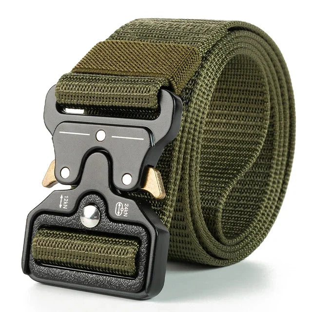 Red Ears Plastic Buckle Tactical Belt Men'S Multifunctional Military Fan Canvas Belt Outdoor Faux Nylon Training Waist Belt