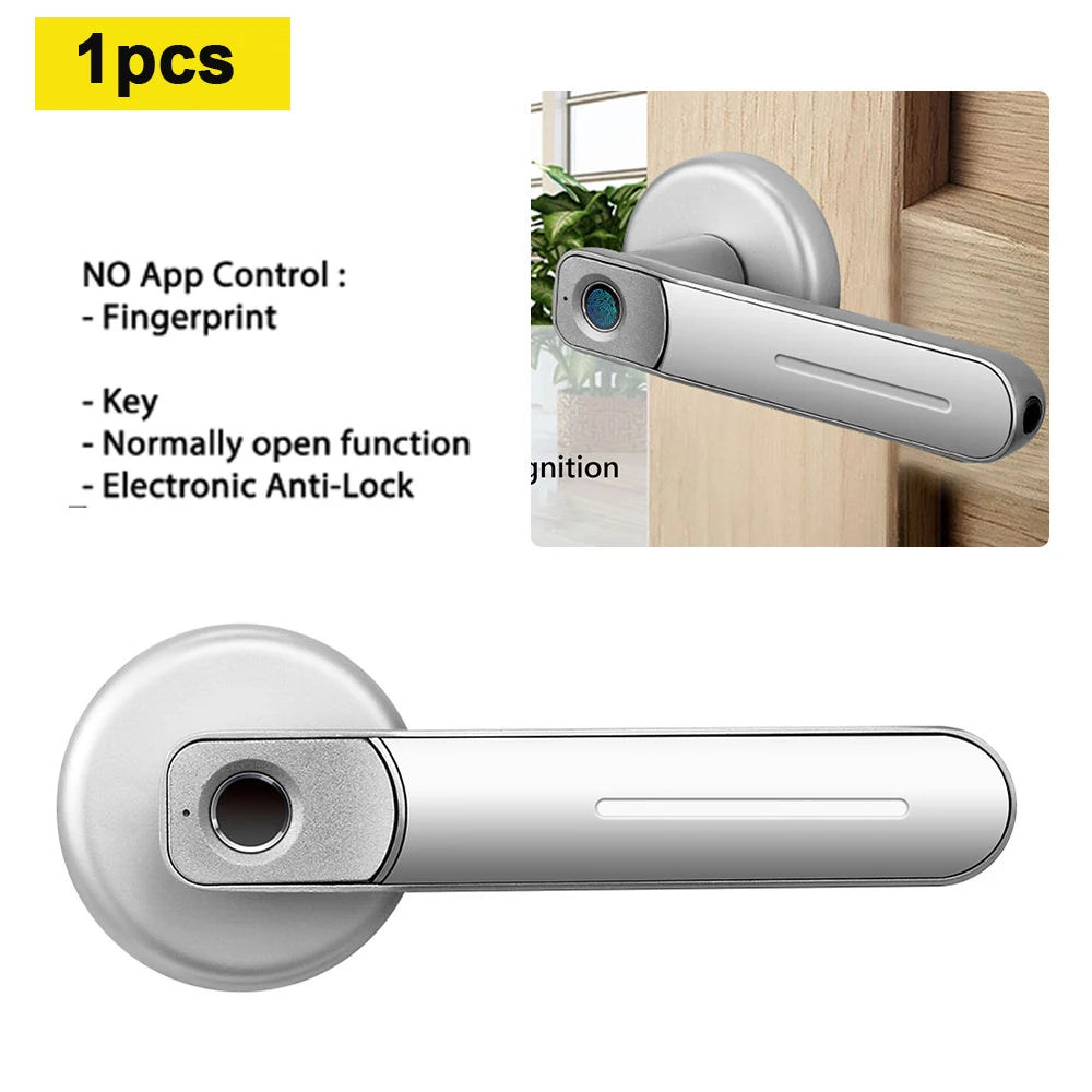 Biometric Fingerprint Door Lock Smart Password Handle Lock Anti Peeping Security TTLOCK App Remote Unlocking Keyless Entry