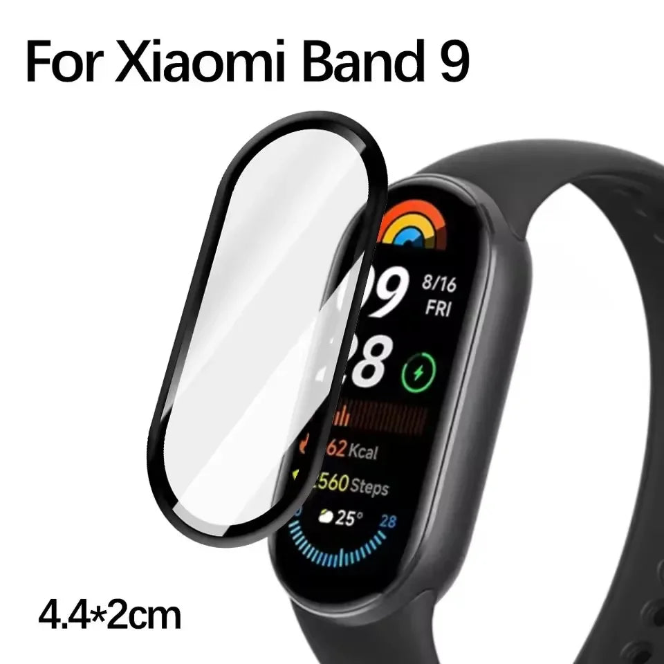 1-5PCS for Xiaomi Miband 10 Screen Protectors 9D Curved Full Coverage Anti-Scratch Protective Films for Mi Band 9 Watch Cover