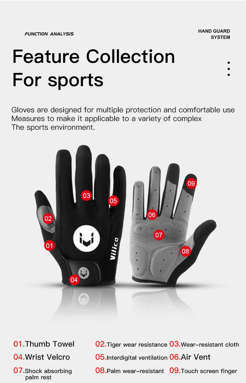 URBANCREW Cycling Gloves — Touchscreen Outdoor Sports