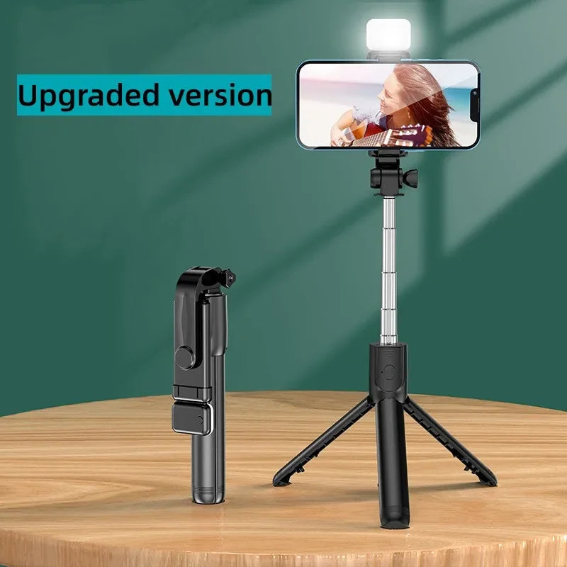 Wireless Bluetooth Selfie Stick Tripod Stand Extendable Universal Mobile Phone Holder For Live Streaming Selfie Video Recording