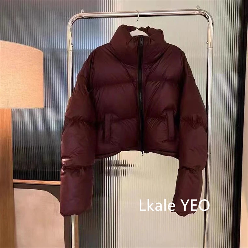 Women's Winter Parkas 2026 New Thick Streetwear All Match Ladies Down Cotton Jacket Comfortable Simple Short Female Warm Coat