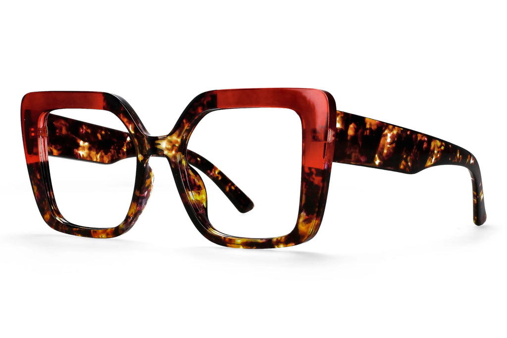 R56982 Colorful Large Size Reading Glasses Lady Trend Splicing Color Presbyopic Eyeglass Universal Prescription Spectacles Frame