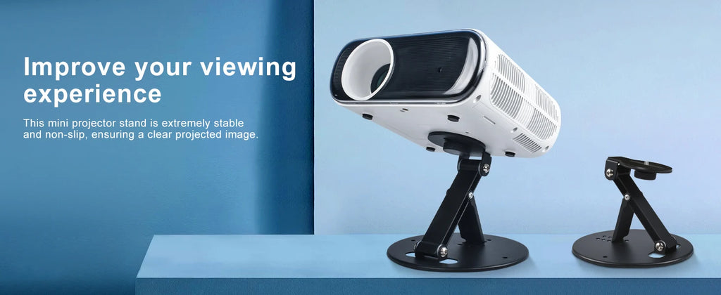 Desktop Projector Mount 180° Adjustable 3-in-1 Mounting Options Universal 1/4" Screw Sturdy Portable Max Load-Bearing 11 Pounds