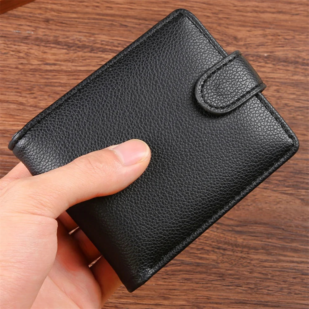 Vintage PU Leather Mens Wallets Solid Sample Style Zipper&Hasp Purse Card Holders Famous Brand High Quality Male Wallet