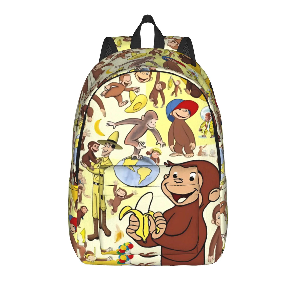 Curious George Multifunctional Stickers Backpack  Trekking Backpacks Student Colorful Soft High School Bags Style Rucksack