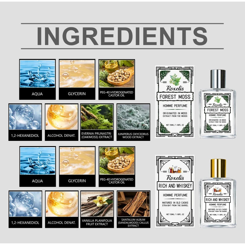 Charismatic Men's Perfume Charming Whiskey Light Fresh Elegant Long-lasting Fragrance Non-irritating Body Spray Eau De Cologne