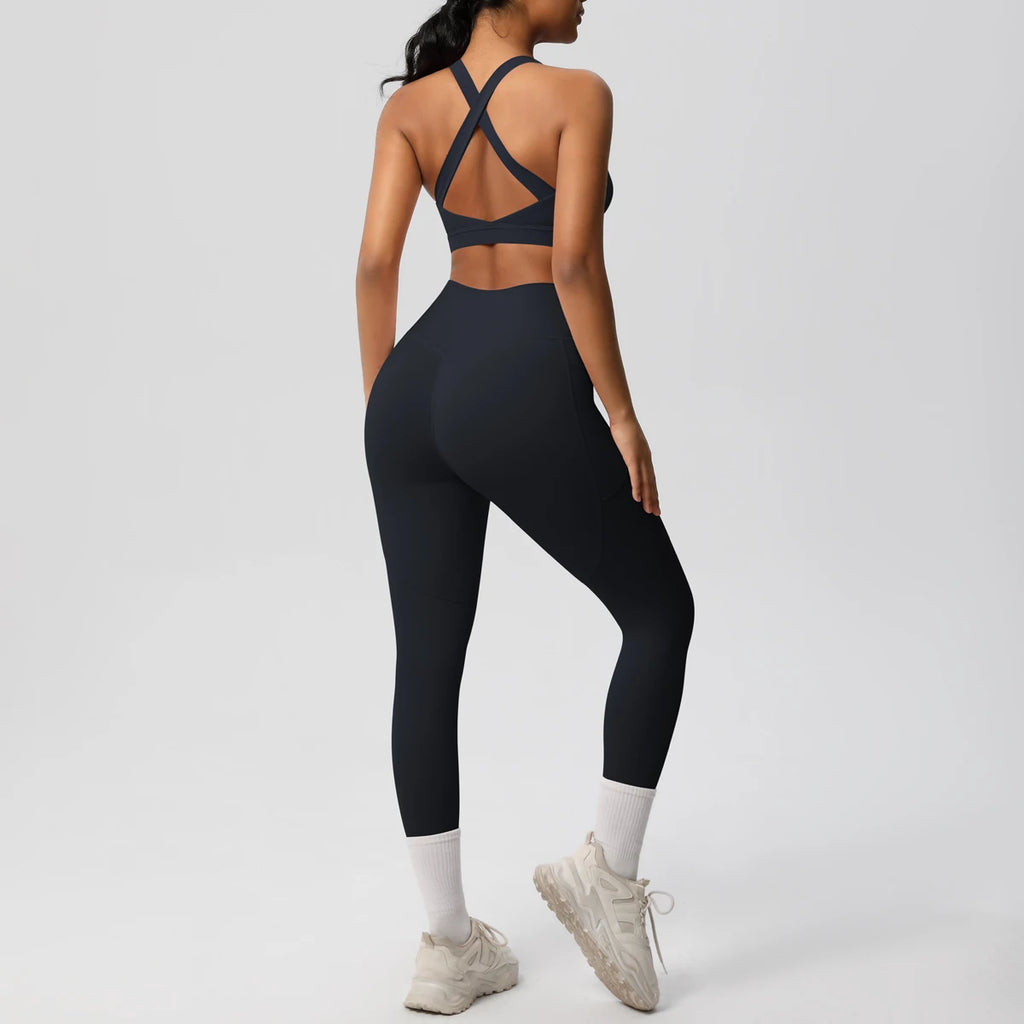 Yoga Suit Sports Set Womens Sportswear Sports Women's Yoga Bra Tummy Control Slimming Booty Leggings Women's Tracksuit