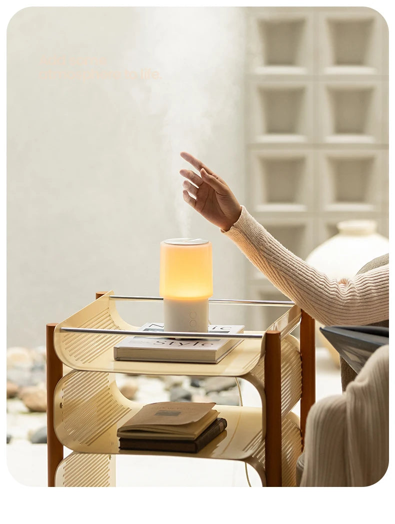 New Essential Oil Aroma Diffuser Minimalist Night Lamp Desktop Mini Air Humidifier 140ml Ultrasonic Sprayer for Hotel Home Gift