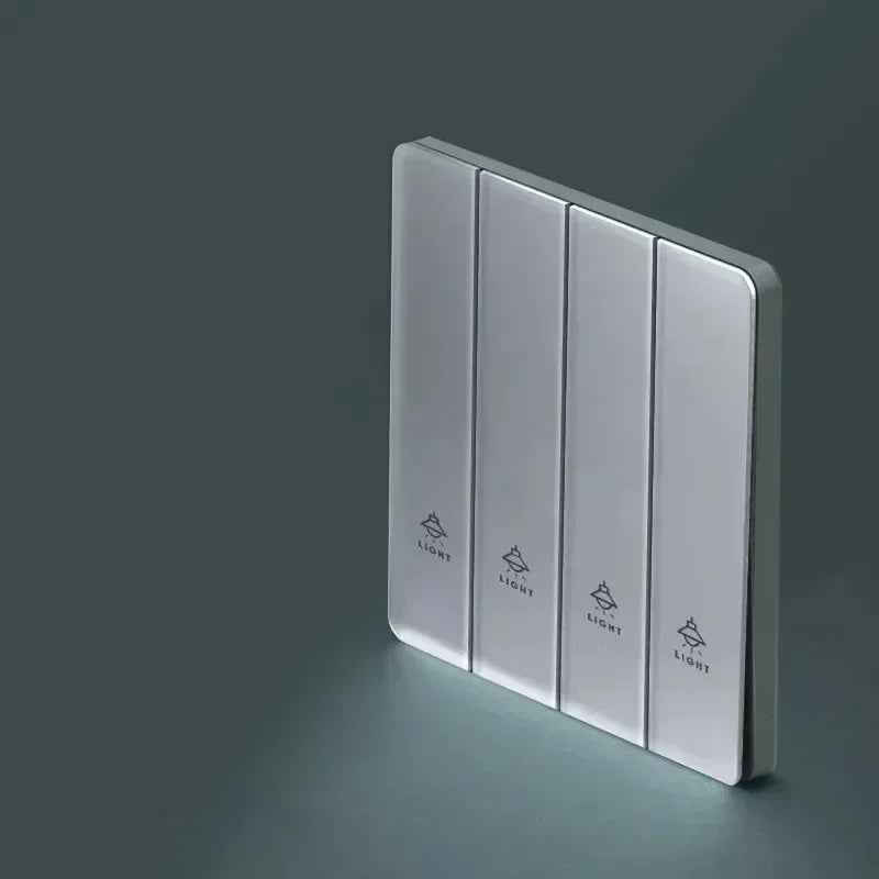 86 Type White Universal Wall Light Switch Tempered Glass EU Korea electrical Switch 220V 1/2/3/4 Gang 1/2 Way button Wall Panel