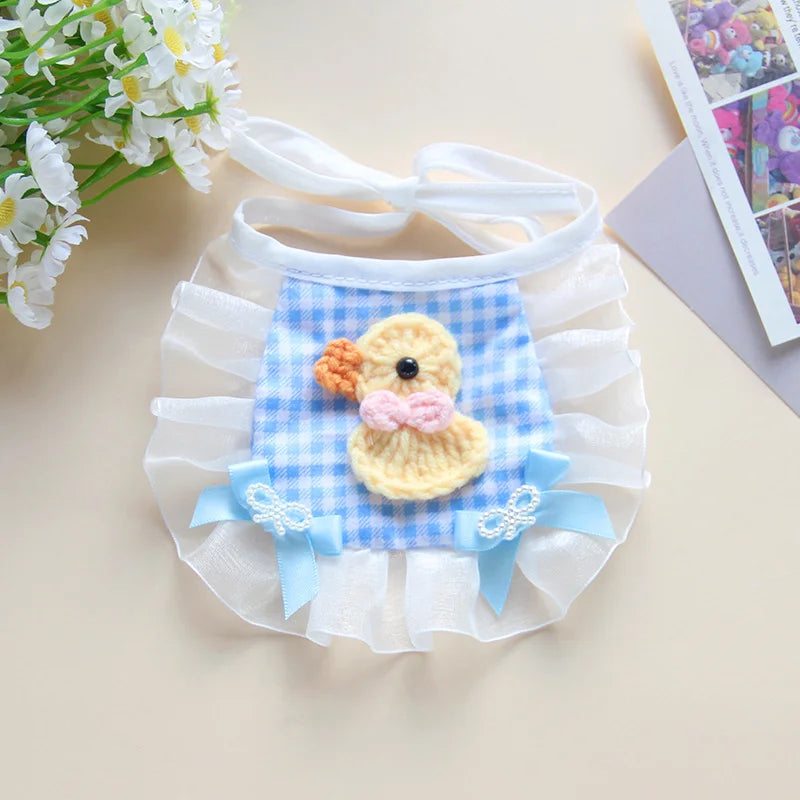 1pc Pet Cat Bib Little Yellow Duck Pet Scarf Suitable for Small and Medium Dogs and Cats