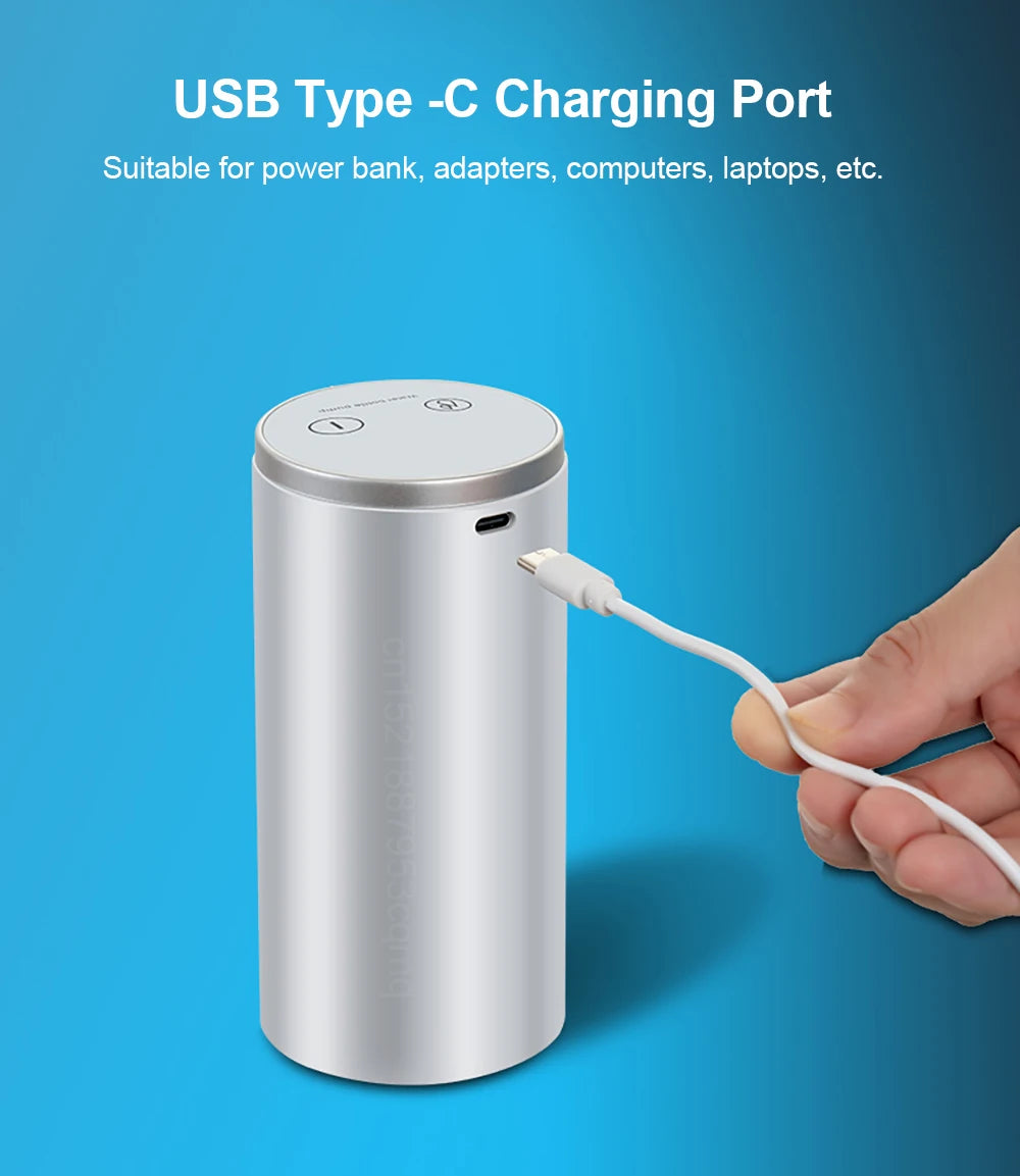 Electric Water Gallon Pump Automatic Water Pump 19 Liters Foldable Desktop Water Bottle Pump USB Rechargeable Water Dispenser