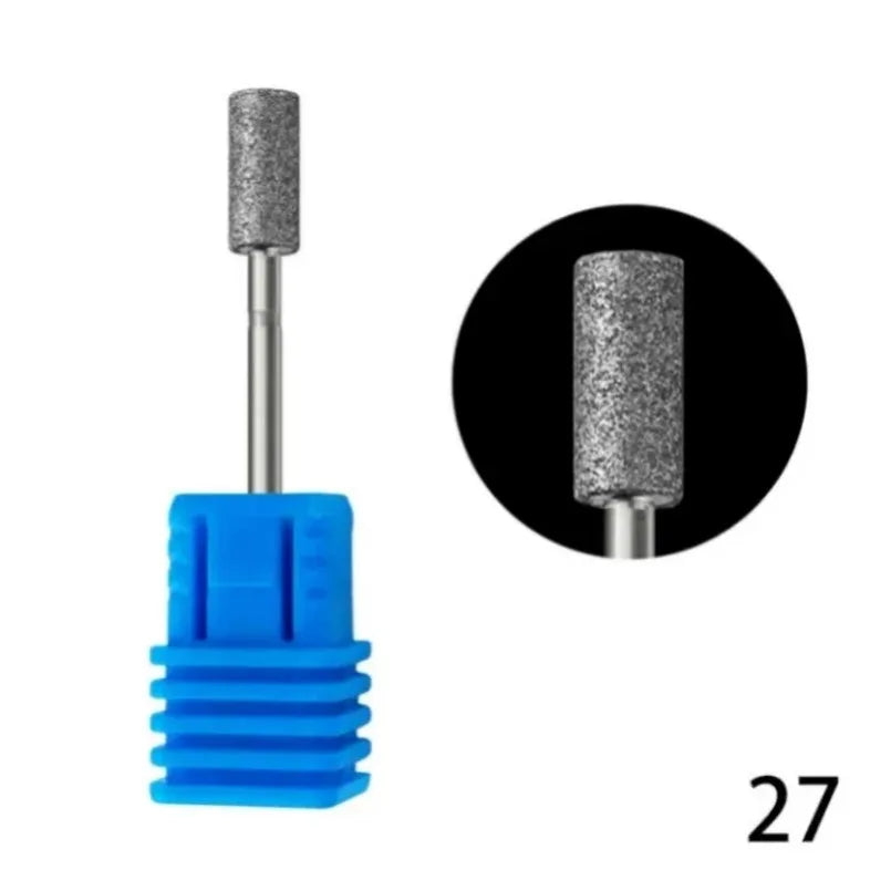 Flame Cone Cuticle Clean Nail Drill Bit 3/32'', Professional Safety Carbide Diamond Nail Bit Nail Cleaner for Cuticle Dead Skin