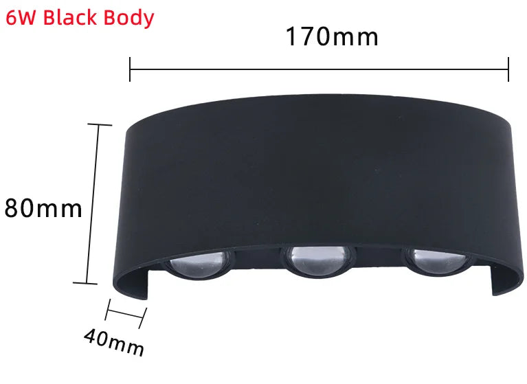 LED Wall Light 2W 6W 8W Waterproof Outdoor Wall Lamp Garden Porch Light Decor for Bathroom Bedroom Living Room AC85-265V