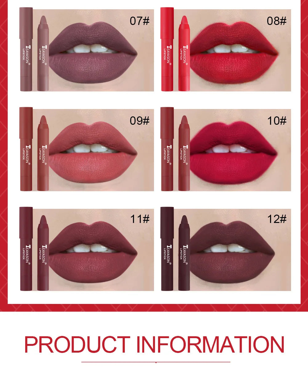 Matte Lipstick That Doesn'T Smudge, Provides Long-Lasting Color, Waterproof and Sweat-Proof, Versatile for Everyday Use, a Must-Have