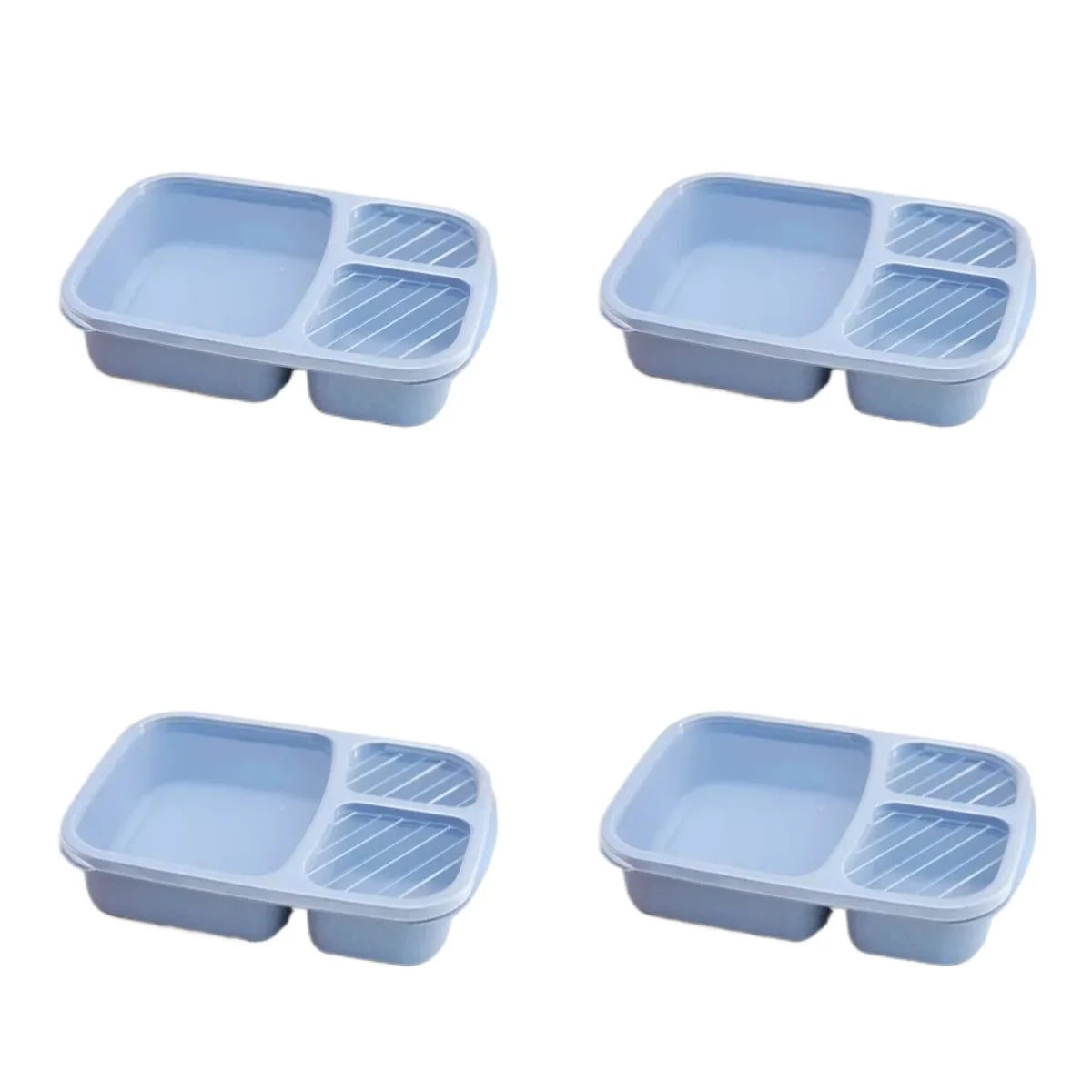 1/2pcs Bento Lunch Box Set 3 Compartment Food Storage Containers Wheat Straw Meal Prep Lunch Box Plastic Food Storage Containers