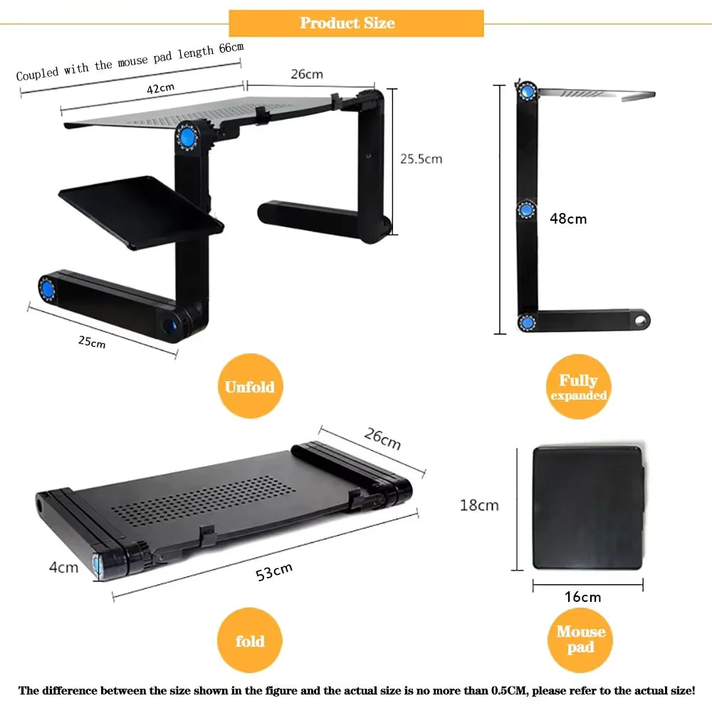 Foldable Laptop Stand Cooling Notebook Bracket Adjustable Ergonomic Laptop Support Base Holder Laptop Tablet Accessories Stands