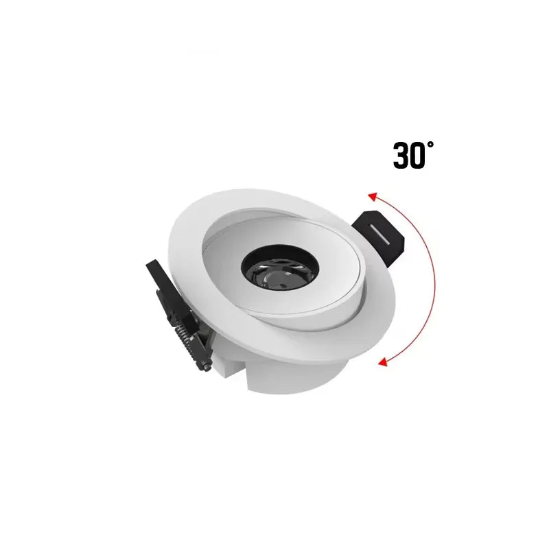Embedded LED ultra-small spotlight, living room, corridor, wine cabinet, ambient lighting, 3°, 5°, 8°, 10°, 15° museum lighting