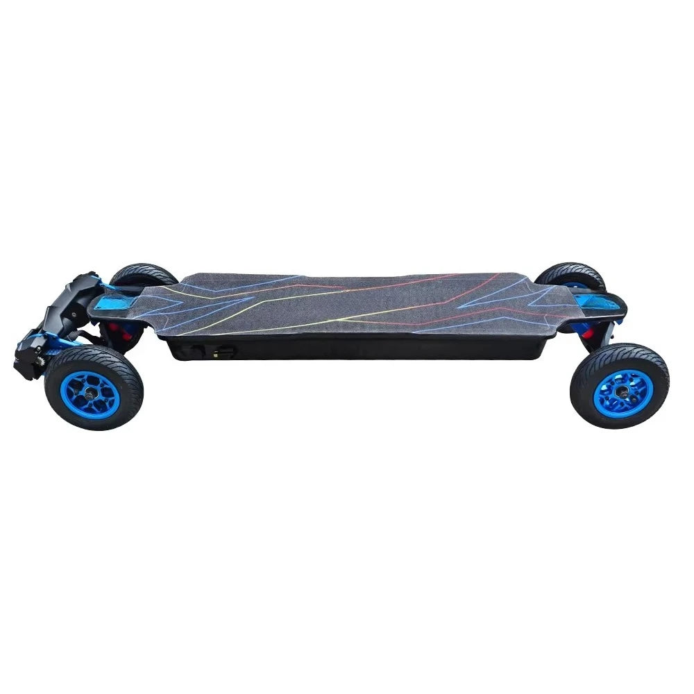 AT2WD Top Speed Durable Carbon Fiber Deck Electric Skateboard Come With Dual FSESC6.9 12S Battery